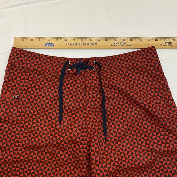 Patagonia Common Threads Geometric Print Board Shorts Surf Swim Trunks 33 Nylon - Picture 8 of 10